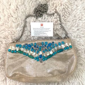 Braccialini handbag with stones.  Collectible.  Made in Florence, Italy.